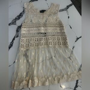 Sunday in Brooklyn Cream Babydoll Swim Coverup xs